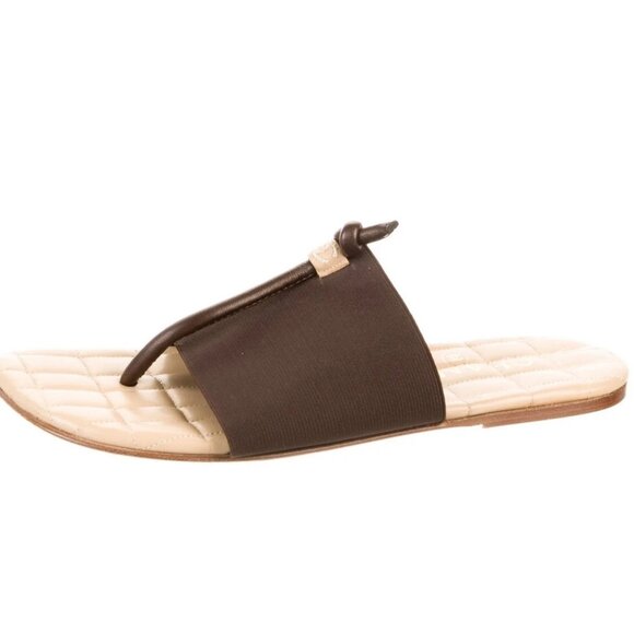 Chanel Vintage 1999 Interlocking CC Logo T-Strap Sandals Size: 7 | US7, IT37 - Picture 2 of 4